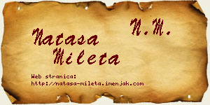 Nataša Mileta vizit kartica